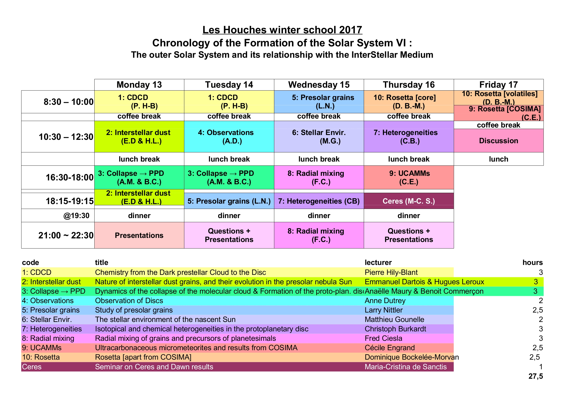 timetable