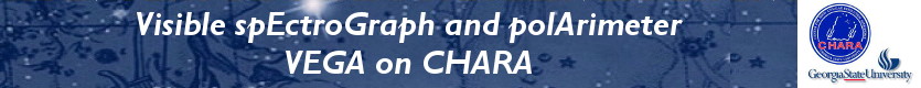 Visible spEctroGraph and polArimeter : VEGA on CHARA