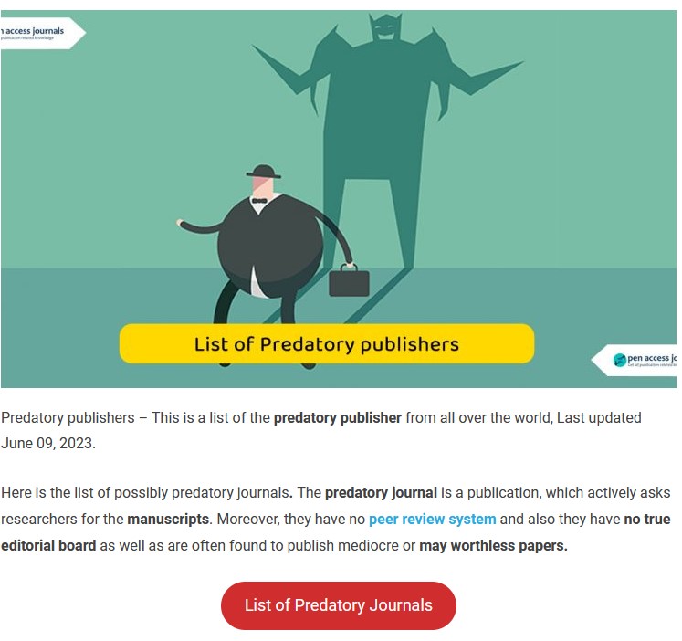 PUBLIER2023 5 PREDATORY PUBLISHERS